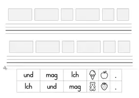Vorschau - Fördermaterial/Inklusion - Lernwort-Sätze: ... und ... . - Seite 2