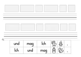 Vorschau - Fördermaterial/Inklusion - Lernwort-Sätze: ... und ... . - Seite 3