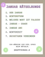 Vorschau - Spiele - Januar 2026 - Rätselrunde - Deckblatt