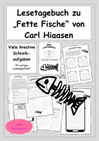 Vorschau - Stundenentwürfe - Lesetagebuch zu "Fette Fische" von Carl Hiaasen - Lesebegleitheft zum Roman - Deckblatt