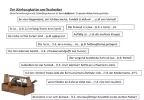 Vorschau - Arbeitsblätter - Formulierungshilfen: Gegenstandsbeschreibung (Fahrradbeschreibung) - Seite 2