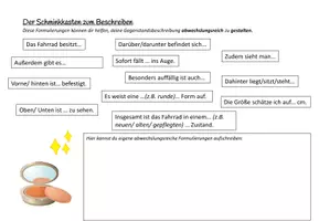 Vorschau - Arbeitsblätter - Formulierungshilfen: Gegenstandsbeschreibung (Fahrradbeschreibung) - Seite 3