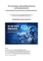 Vorschau - Stundenentwürfe - KI in der Praxis – Binnendifferenzierung im Technikunterricht - Deckblatt