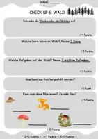 Vorschau - Test - Lernzielkontrolle Wald Sachunterricht - Seite 1