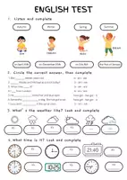 anteprima - Audio - Inglese-strumenti e test su meteo, ora, materie scolastiche, to be, have got - Pagina 2