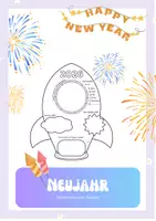 Vorschau - Mal- und Bastelvorlagen - Jahresrückblick - neues Jahr 2026 - Deckblatt
