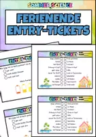 Vorschau - Arbeitsblätter - Unterrichtseinstieg Schule – Entry Tickets nach den Ferien Ferienende Entry Ticket Eingangsticket Unterrichtsstarter Unterrichtsbeginn - Deckblatt