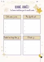 Vorschau - Arbeitsblätter - mes bonnes résolutions - Neujahrsvorsätze Französischunterricht - Deckblatt