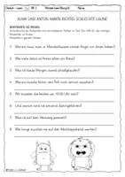 Vorschau - Arbeitsblätter - Alma und Anton haben richtig schlechte Laune - Seite 2