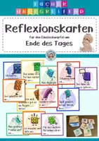 Vorschau - Fördermaterial/Inklusion - Reflexionskarten für Ende des Tages (Einsteckwürfel) - Deckblatt