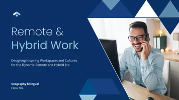 Vorschau - Arbeitsblätter - Home working era, hybrid working models - Erdkunde bilingual - Deckblatt