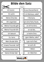 Náhled - Bilde den Satz, Konjugation_jednoduché věty němčina - boční 3