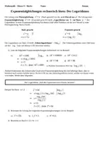 Vorschau - Arbeitsblätter - Potenzgleichungen und Exponentialgleichungen graphisch und rechnerisch lösen (Potenzfunktion, Exponentialfunktion, Wurzel, Logarithmus) - Seite 3