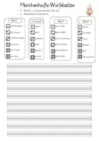 Vorschau - Arbeitsblätter - Würfelsätze Märchen - Deckblatt