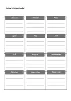 Vorschau - Arbeitsblätter - Lernjournal: Geburtstagskalender Jahresübersicht - Seite 2