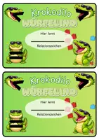 Vorschau - Arbeitsblätter - Größer, kleiner, gleich – Miniheft mit Krokodilo Würfelino - Seite 1