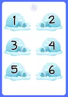 Vorschau - Arbeitsblätter - Pinguin Klettmappe Menge 1-6 - Seite 1