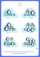 Vorschau - Arbeitsblätter - Pinguin Klettmappe Menge 1-6 - Seite 3