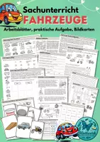 Vorschau - Unterrichtsreihen - Technik im Sachunterricht: Fahrzeuge bauen, Arbeitsblätter, Mobilität, Verkehr - Deckblatt