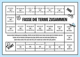Vorschau - Arbeitsblätter - Brettspiel - Terme zusammenfassen - Seite 1