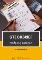 Vorschau - Arbeitsblätter - Steckbrief Wolfgang Borchert - Deckblatt