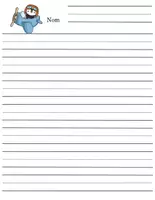 Aperçu - Matériel pour travaux manuels / dessin - 30 Feuilles d’Écriture Lignées – Thème Hiver Pingouin - Page 2