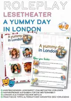 Vorschau - Arbeitsblätter - Lesetheater / Rollenspiel für den Englischunterricht "A Yummy Day in London" - Klasse 6-8 - Deckblatt