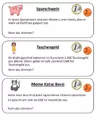 Vorschau - Unterrichtsreihen - Kann das stimmen Aufgaben- Geld - Seite 1
