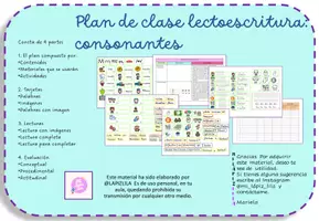 Vista previa - Hojas de trabajo - PLAN DE CLASE CONSONANTES LECTOESCRITURA VERSIÓN 4 - Portada