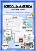 Vorschau - Unterrichtsreihen - School in America (einfache Sprache) - Deckblatt