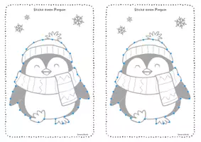 Vorschau - Mal- und Bastelvorlagen - 🐧🧵 Kunst Pinguin Stickbild Stickvorlage Winter - Seite 2