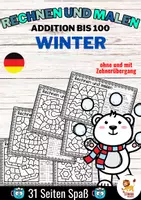 Aperçu - Feuilles d'exercices - Rechen-Mal-Blätter - Addition bis 100 (Winter) Hiver Additions Mathématiques Allemand - Page de couverture