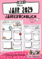 Vorschau - Arbeitsblätter - Portfolio: Mein Jahr 2025 - Jahresrückblick bunt/sw - Deckblatt