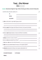 Vorschau - Test - Kurztest "Die Römer" - Seite 1