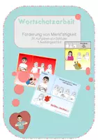Vorschau - Fördermaterial/Inklusion - Wortschatzarbeit - Merkfähigkeit fördern - Schilder - Gebärdensprache - Deckblatt