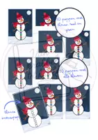 Voorbeeld - Versier de sneeuwpop met kleurtjes, pompoms,... - Pagina 1