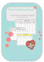 Vorschau - Arbeitsblätter - Wortschatzarbeit - Merkfähigkeit fördern - Lernkarten- Gebärdensprache - Deckblatt