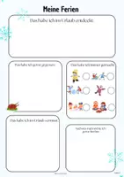 Vorschau - Mal- und Bastelvorlagen - Winterferien Rückblick | Winterferien Reflexion | Meine Ferien – Winter Edition ❄️| Arbeitsblatt Grundschule 1.–4. Klasse | Schreiben & Malen☃️❄️ - Seite 2