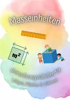 Vorschau - Fördermaterial/Inklusion - Umrechentabellen: Längen, Flächen & Volumen - Deckblatt
