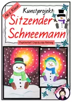 Vorschau - Stundenentwürfe - Kunst WINTER: Sitzender Schneemann - Deckblatt