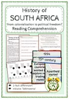 Vorschau - Arbeitsblätter - History of SOUTH AFRICA (mit Tafelmaterial, 2-fach differenziert) - Deckblatt