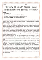 Vorschau - Arbeitsblätter - History of SOUTH AFRICA (mit Tafelmaterial, 2-fach differenziert) - Seite 1
