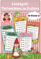Vorschau - Spiele - Lesespiel Lesetandem Partnerlesen Frühling, ab Klasse 2 - Deckblatt