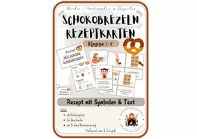 Vorschau - Fördermaterial/Inklusion - Rezeptkarten BK Schokobrezeln herstellen Winterbasar - Seite 1