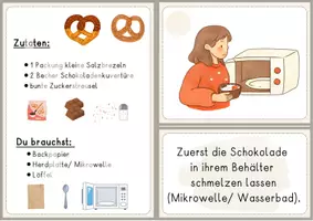 Vorschau - Fördermaterial/Inklusion - Rezeptkarten BK Schokobrezeln herstellen Winterbasar - Seite 3