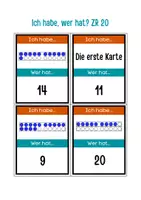 Vorschau - Spiele - Ich habe wer hat im Zahlenraum bis 20 - Seite 1