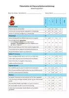 Vorschau - Klassenarbeiten - Bewertungsraster für Präsentationen / presentations (Klassenarbeitsersatzleistung) (Bewertungsbogen) - Deckblatt