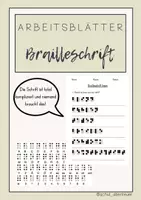 Vorschau - Arbeitsblätter - Arbeitsblätter zur Brailleschrift - Deckblatt