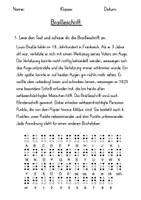 Vorschau - Arbeitsblätter - Arbeitsblätter zur Brailleschrift - Seite 1