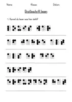 Vorschau - Arbeitsblätter - Arbeitsblätter zur Brailleschrift - Seite 3
